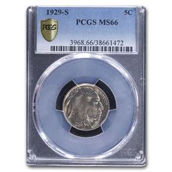 1929-S Buffalo Nickel MS-66 PCGS