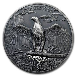 2018 Cook Islands 1 oz Silver High Relief Animals (Bald Eagle)