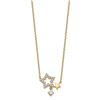 Image 1 : 14k Yellow Gold Stars CZ Dangle with 2 in ext Necklace - 20 in.