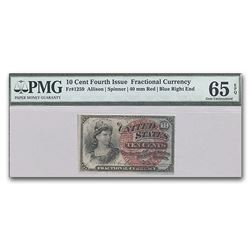 4th Issue Fractional Currency 10¢ Gem Unc-65 EPQ PMG (FR#1259)