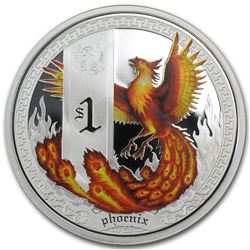 2013 Tuvalu 1 oz Silver Mythical Creatures Phoenix Proof