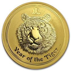 2010 Australia 1 oz Gold Lunar Tiger BU (Series II)