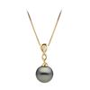 Image 1 : Tahitian Round Pearl and Diamond Infinity Pendant