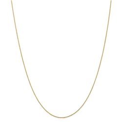 14k Gold .8 mm Round Diamond-cut Wheat Chain Necklace - 16 in.