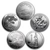 Image 1 : 2013 5-Coin 5 oz Silver ATB Set (America the Beautiful)