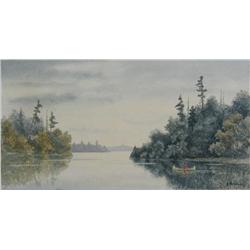 Bruenech Canadian w/c Indian in Canoe