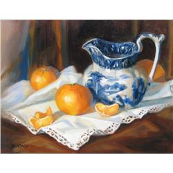 Sue Cowan Canadian Oil Fruit Still Life