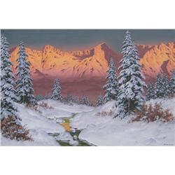 Hans Barma American Oil Mountain Sunset