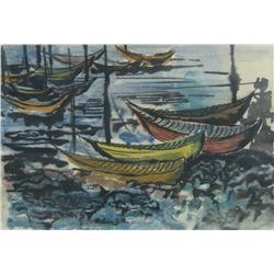 Rickabaugh American w/c Fishing Boats