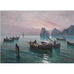 L. Galli Italian Oil Fishing in Bay
