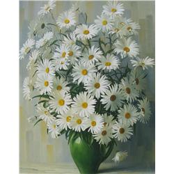E. Rouviere French Oil Shasta Daisies