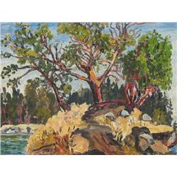 Douglas Alderson (Canadian, 1907 - ) Arbutus in the Gulf Islands