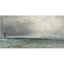 British School: 19th/20th Century Windmill in Rural Landscape