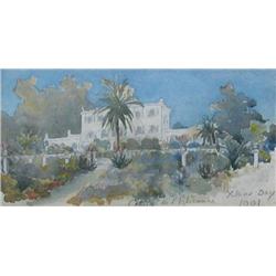 British School: 19th/20th Century Chateau de l’ Esperance (?), Xmas Day, 1901; Garden Steps; Gardens
