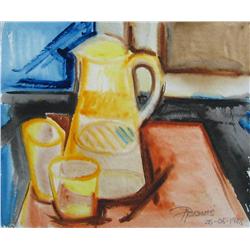 Peter Paul Ochs (Canadian, 1931-1994) Yellow Jug and Glasses