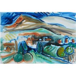 Peter Paul Ochs (Canadian, 1931-1994) Village in the Hills