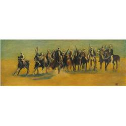 Orientalist School: 19th/20th Century Arabs on Horseback