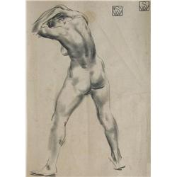 Walter Wallace Seaton (American, 1895-1957) Standing Female Nude