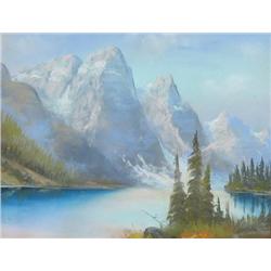 Maisie Wride (Canadian, 20th Century) Moraine Lake; Malahat Drive, V.I.