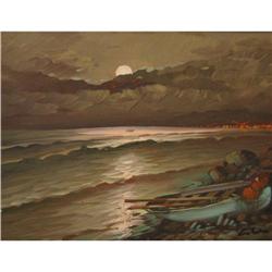 Colin Canadian Moonlit Coast landscape