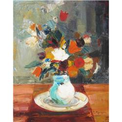 Herpay Hungarian Oil Floral Still LIfe