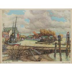 Hornyansky Canadian Print coastal town