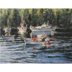 Izzard Canadian photolithograph boating