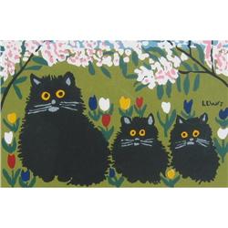 Lewis Canadian Print Cat & Kittens