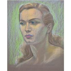 Major Canadian Pastel Portrait of Lady