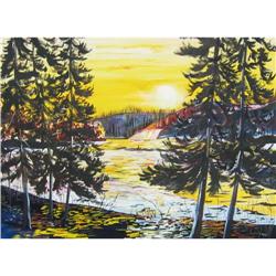 Reid Canadian Acrylic landscape evening