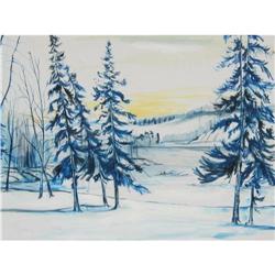 Reid Canadian Acrylic landscape winter