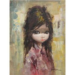 Spencer American Oil portrait of girl