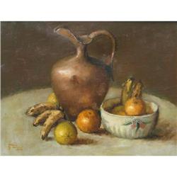 Totoli Italian Oil still life jug fruit
