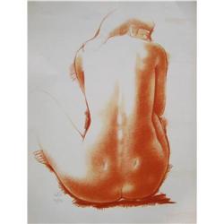 Volti Italian Lithograph nude figures