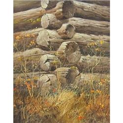 Santos Canadian oil Corner of Log Cabin