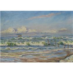 Danish 20th Century, Oil Hornbaek, 1932.