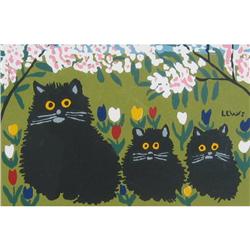 Maud Lewis Canadian, Cat and Two Kittens