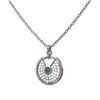 Image 3 : 2.71 ctw Intense Blue Diamond Necklace 18K White Gold - REF-248M2G