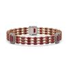 Image 1 : 29.64 ctw Ruby & Diamond Bracelet 14K Rose Gold - REF-418K2Y