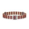 Image 2 : 29.64 ctw Ruby & Diamond Bracelet 14K Rose Gold - REF-418K2Y