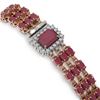 Image 3 : 29.64 ctw Ruby & Diamond Bracelet 14K Rose Gold - REF-418K2Y