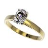 Image 1 : 1 ctw Certified VS/SI Quality Oval Diamond Solitaire Ring 10k Yellow Gold - REF-243H2R