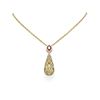 Image 1 : 3.9 ctw Ruby & Diamond Necklace 18K Yellow Gold - REF-300N2F