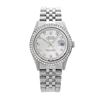 Image 2 : Rolex Men's Stainless Steel, QuickSet, Diamond Dial & Diamond Bezel - REF-557A4N