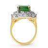 Image 2 : 7.04 ctw Emerald & Diamond Ring 14k Yellow Gold - REF-159F3M