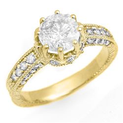 1.75 ctw Certified VS/SI Diamond Ring 14k Yellow Gold - REF-556A5N