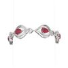 Image 1 : 22.03 ctw Ruby & Diamond Bracelet 18K White Gold - REF-709M3G