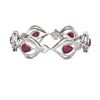 Image 3 : 22.03 ctw Ruby & Diamond Bracelet 18K White Gold - REF-709M3G