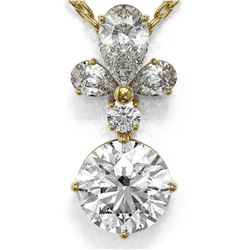 1.4 ctw Diamond Designer Necklace 18K Yellow Gold - REF-181W2H