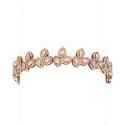 7.14 ctw Diamond Bracelet 18K Rose Gold - REF-879W3H